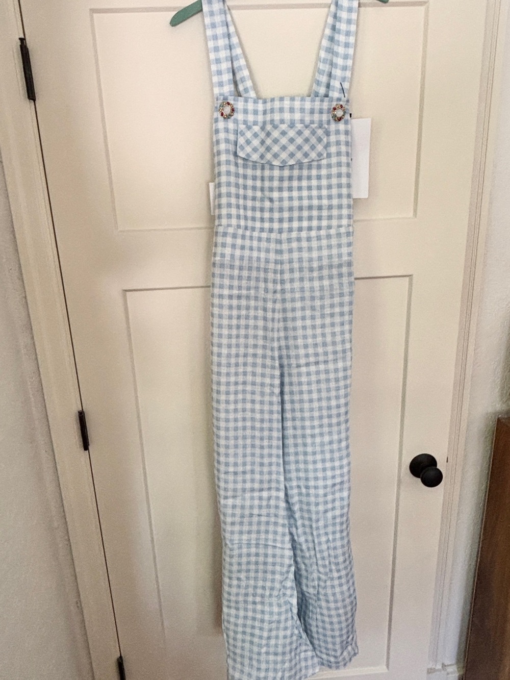 NEW Sleeper blue gingham romper
